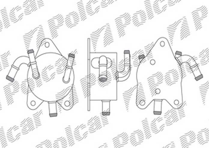 Radiator racire ulei motor, termoflot Toyota Camry (XV50), 01.2012-2017, motor 2.5, 133 kw, Lexus ES, 01.2012-, ES250 motor 2.5, 135 kw, benzina, cv automata, 90x90x55 mm, racitor transmisie, din aluminiu