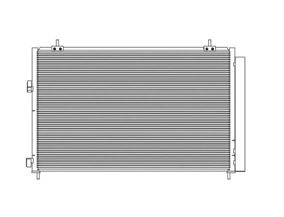 Condensator climatizare Toyota RAV-4 (XA40), 11.2013-2018, motor 2.0 D-4D, 91 kw diesel, cutie manuala, full aluminiu brazat, 710(665)x435(415)x16 mm, cu uscator si filtru integrat