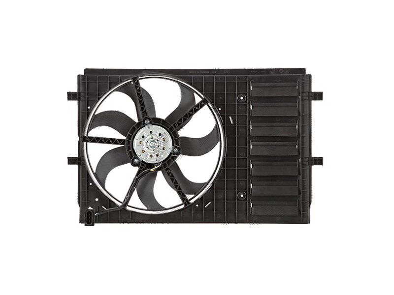 GMV radiator electroventilator Audi A1 (8X), 2010-2018, motor 1.2 TFSI, 1.4 TFSI, benzina, 1.6 TDI, diesel, cu AC, 260W / 90W; 395 mm; 3 pini, fara pre-rezistor,