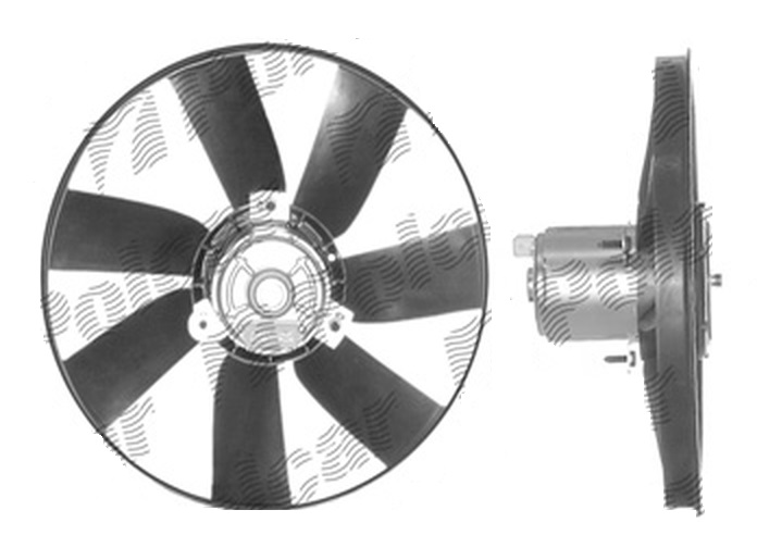 GMV ventilator radiator VW Caddy, 1995-2004, motor 1.6, benzina, fara AC, 100/60W; 315 mm; 3 pini,