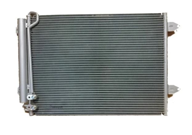 Condensator climatizare VW PASSAT (B6/B7), 2005-2014; PASSAT CC, 2008-2012; CC, 05.2015-12.2016; motor 1.6, 2.0 benzina, 1.6 TDI/2.0 TDI, diesel, cutie manuala/automata, full aluminiu brazat, 615 (575)x455x16 mm, SRLine Polonia