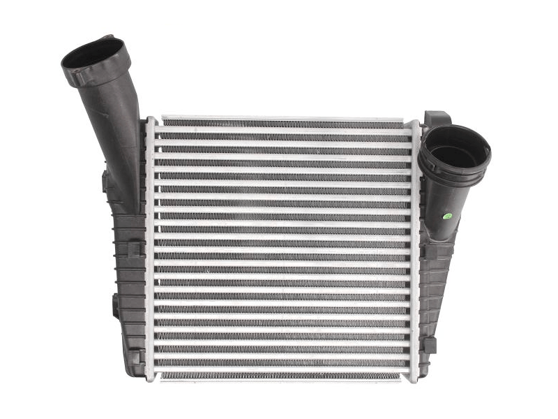 Intercooler Audi Q7 (4L), 01.2010-2015, motor 3.0 V6 TFSI 200/245kw, benzina, cutie automata, cu/fara AC, aluminiu brazat/plastic, 287x292x50 mm, SRLine, intercooler stanga; conectare Rapida priza dreapta