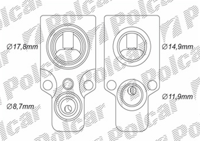 Supapa expansiune clima AC Vw Corrado (53i), Golf 2 (19e, 1g1), Jetta 2 (19e, 1g2, 165), Passat (3a2, 35i) DENSO