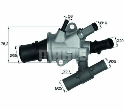 Corp termostat Mahle Alfa Romeo 147, 2000-2010, motor 1.9 JTD, 1.9 JTDm, diesel, Lancia THESIS, 2002-2009, motor 2.4 JTD, diesel, temp. deschidere [grade Celsius] 88