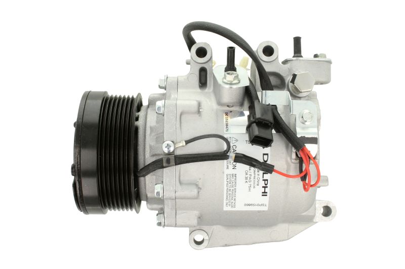 Compresor aer conditionat Honda CR-V, 2007-2012, motorizare 2.0, 110kw, benzina, rola curea 100 mm, 7 caneluri, tip Sanden: TRSE09